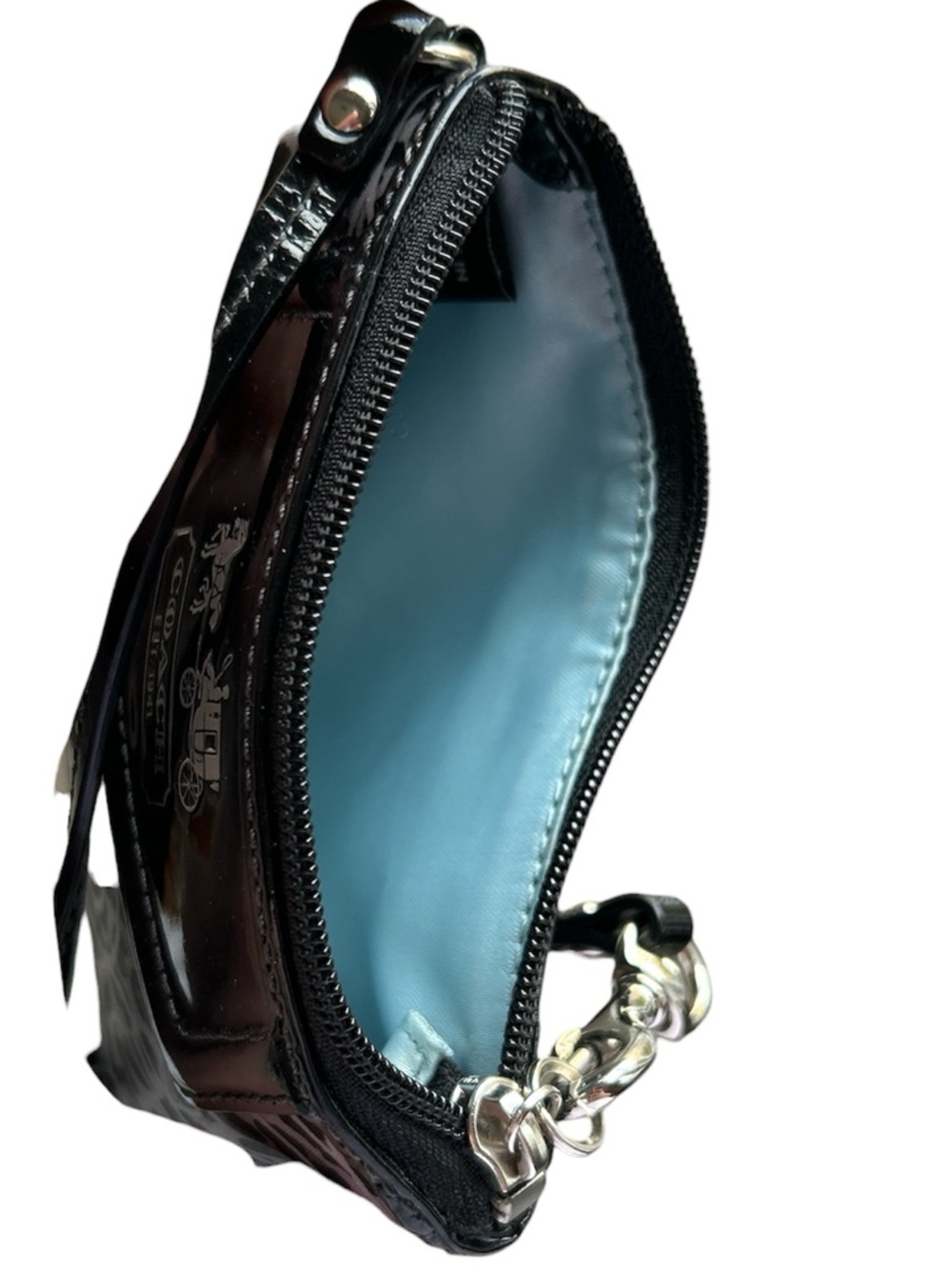 Coach Black and Gray Signature Wristlet Clutch - Picture 4 of 4